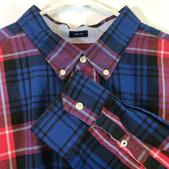 American Eagle Prep Fit Plaid Button Shirt - Picture 2 of 8